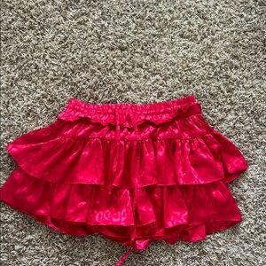 Red Cheetah Print Day & Moon Skirt